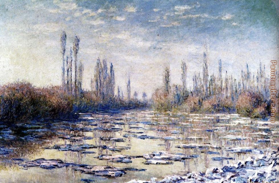 Floating Ice Near Vetheuil painting - Claude Monet Floating Ice Near Vetheuil art painting